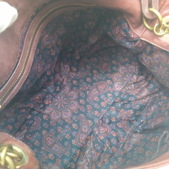 Marc By Marc Jacobs Brown Leather Push Lock Flap Closure Chain Strap Hobo Bag - Picture 13 of 16